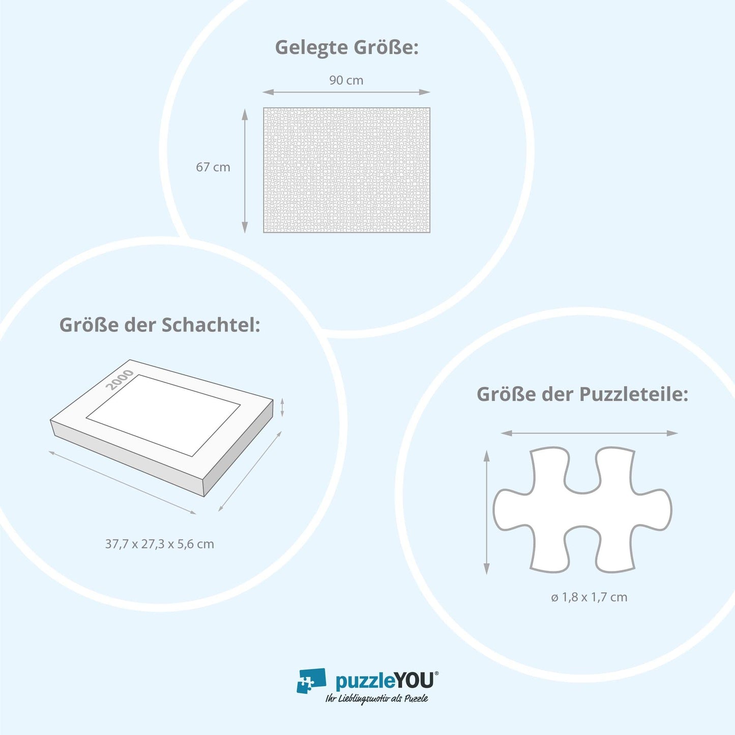 Fotopuzzle 2000 Teile selbst gestalten – Individuelles Puzzle mit eigenem Bild, personalisiert bedruckt, Geschenkidee