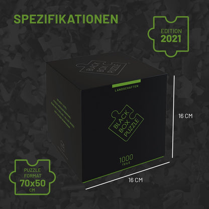 Black Box Puzzle 1000 Teile – Unmögliches Puzzle ohne Vorlage, Überraschungsmotiv, Schweres Denkspiel ab 14 Jahren