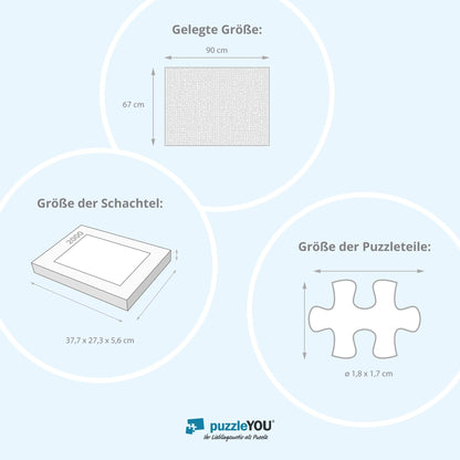 Fotopuzzle 2000 Teile selbst gestalten – Individuelles Puzzle mit eigenem Bild, personalisiert bedruckt, Geschenkidee