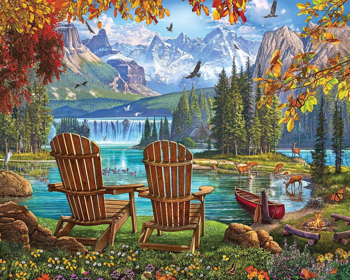 White Mountain Paradies Fall Puzzle 1000 Teile Puzzles für Erwachsene Landschaft Natur Puzzle