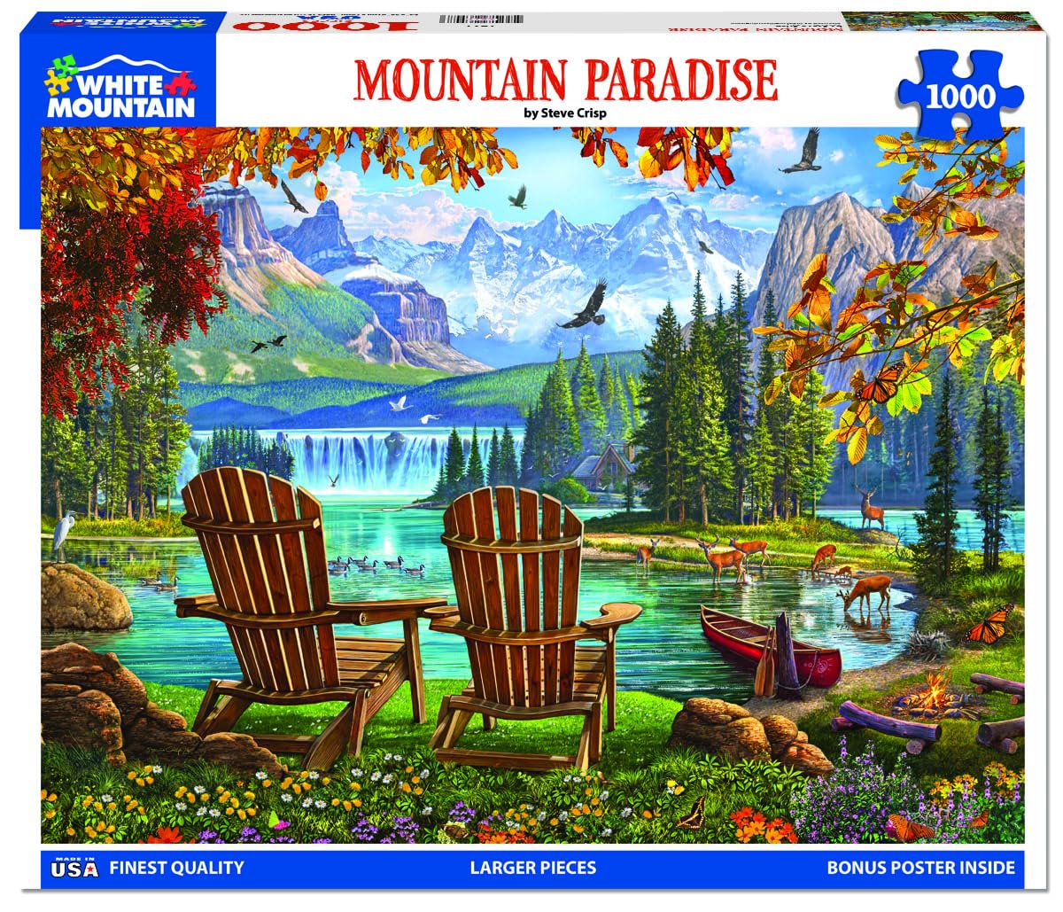 White Mountain Paradies Fall Puzzle 1000 Teile Puzzles für Erwachsene Landschaft Natur Puzzle