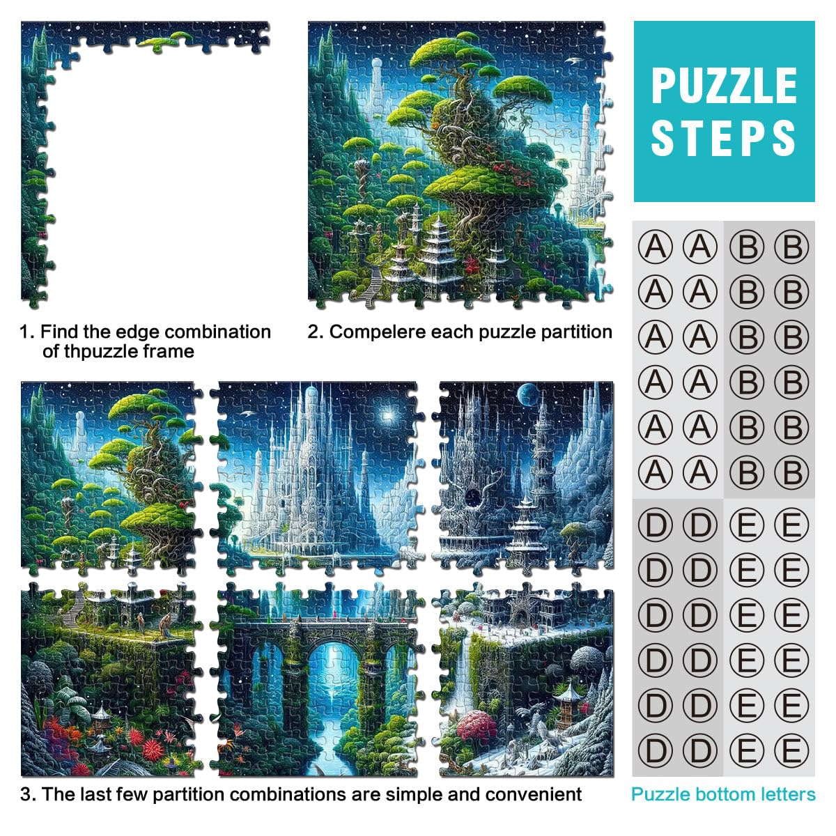 Puzzle 2000 Teile Erwachsene – Verzauberte Welt Landschaft, Großformat 70x100 cm, Anspruchsvolles Jigsaw Puzzle Geschenk ab 14 Jahren